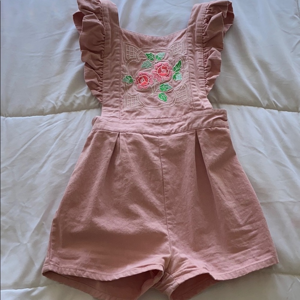 Girls pink romper 6